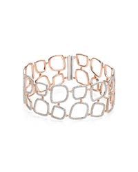 Monica Vinader | Pink Riva Diamond Cluster Cuff | Lyst