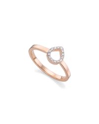 Monica Vinader | Pink Naida Mini Lotus Open Ring | Lyst