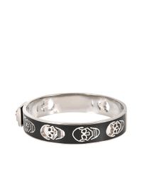 Alexander McQueen Metallic Small Pierced Bangle Bracelet