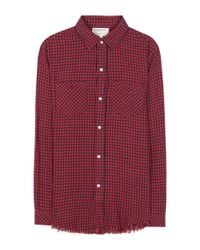 Current/Elliott Red The Two Pocket Prep School Cotton Knitted Shirt