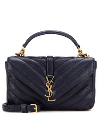 Saint Laurent Blue Collège Chain Wallet Leather Crossbody Bag