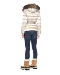 Doudoune avec fourrure Tatie Moncler en coloris Natural
