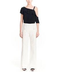 Nanette Lepore - White Laced Up Pant - Lyst