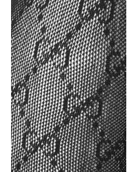 Gucci Black Gg Jacquard Stockings