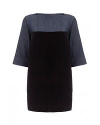 Marni | Blue Denim Soft Wash Panelled Dress | Lyst