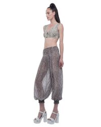 Norma Kamali | Gray Peasant Pant | Lyst