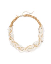 New York & Company Metallic Faux-pearl Torsade Necklace