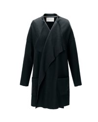 Harris Wharf London - Black Waterfall Mantle Coat - Lyst