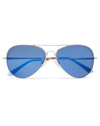 Orlebar Brown Blue Aviator Sunglasses for men