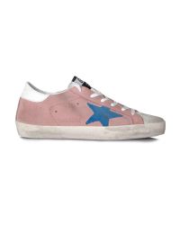 Golden Goose Deluxe Brand Sneakers Superstar Pink White Blue Star