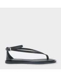 Paul Smith | Women's Black Leather 'lilja' Sandals | Lyst