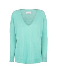 Samsøe & Samsøe - Green Boston V-neck Sweater - Lyst