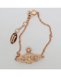 Vivienne Westwood - Metallic Mini Bas Relief Pendent Rose Gold - Lyst
