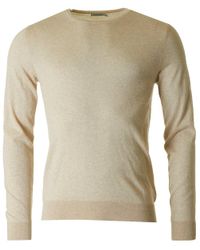 J.Lindeberg Natural Edvin Light Merino Crew Neck Knit for men