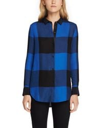 Rag & Bone Blue Danni Buffalo Plaid Blouse