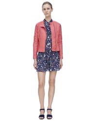 Rebecca Taylor - Black Washed Leather Jacket - Lyst