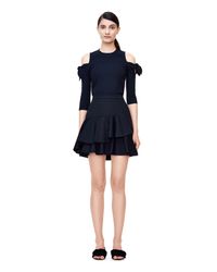 Rebecca Taylor - Black Cotton Ruffle Skirt - Lyst