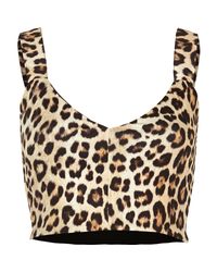 River Island Brown Leopard Print Bralet