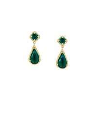 BCBGMAXAZRIA - Multicolor Bcbg Maxazria Green Pave Statement Earrings - Lyst