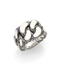 John Hardy | Metallic Classic Chain Gourmette Silver Ring | Lyst
