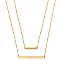 Jennifer Zeuner | Metallic Cynthia Bar Double-wrap Necklace | Lyst
