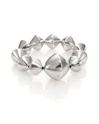 Nest | Metallic Large Bi-cone Beaded Stretch Bracelet | Lyst
