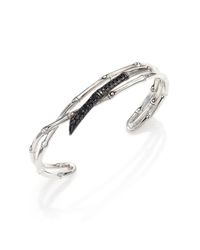 John Hardy | Metallic Bamboo Black Sapphire & Sterling Silver Multi-row Cuff Bracelet | Lyst