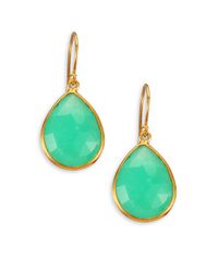 Lena Skadegard | Metallic Chrysoprase & 18k Yellow Gold Teardrop Earrings | Lyst