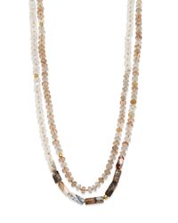 Lena Skadegard | Multicolor Champagne Citrine, Rutilated Quartz, Moonstone, Peruvian Opal & 18k Yellow Gold Beaded Strand Ne | Lyst