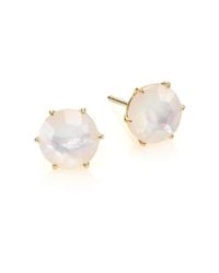 Ippolita | Metallic Rock Candy Mother-of-pearl, Clear Quartz & 18k Yellow Gold Doublet Stud Earrings | Lyst