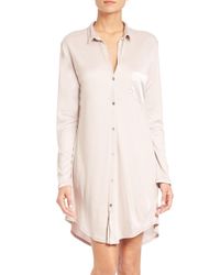Hanro | Natural Modal & Silk Boyfriend Sleepshirt | Lyst