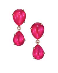 Pomellato | Pink Rouge Passion Mirrored Teardrop Earrings | Lyst