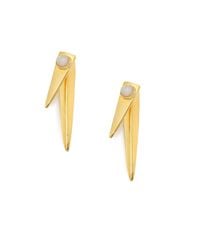 Lizzie Fortunato | Metallic Pyramid Mother-of-pearl Earrings | Lyst