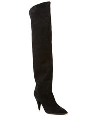 Saint Laurent | Black Suede Over-the-knee Boots | Lyst