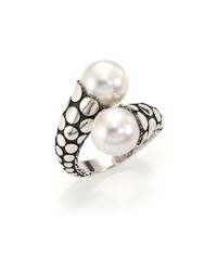 John Hardy | Metallic Dot 11mm White Pearl & Sterling Silver Toi-et-moi Ring | Lyst