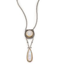 Konstantino | Metallic Erato Labradorite, 18k Yellow Gold & Sterling Silver Drop Pendant Necklace | Lyst