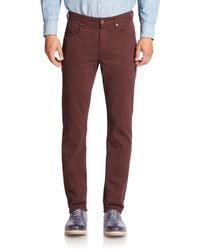 Incotex | Red Cotton Stretch Casual Pants for Men | Lyst