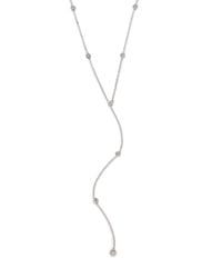 Jacquie Aiche | Diamond & 14k White Gold Station Y Necklace | Lyst