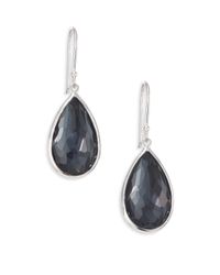 Ippolita | Blue Rock Candy Hematite, Clear Quartz & Sterling Silver Doublet Pear Drop Earrings | Lyst
