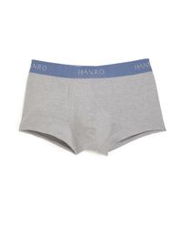 Hanro | Gray Upper Westside Low-rise Signature Boxer Briefs for Men | Lyst