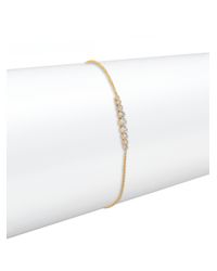 Zoe Chicco | Metallic Diamond & 14k Yellow Gold Graduated Bezel Bracelet | Lyst
