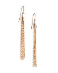 Zoe Chicco | Metallic 14k Yellow Gold Chain Tassel Earrings | Lyst