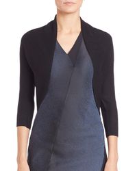 Elie Tahari | Black Becca Cropped Shrug | Lyst
