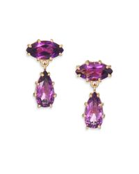 KALAN by Suzanne Kalan | Metallic Papillon Amethyst & 14k Yellow Gold Drop Earrings | Lyst