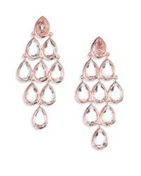 Ippolita | Pink Rose Rock Candy Clear Quartz Teardrop Chandelier Earrings | Lyst