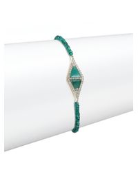 Meira T | Metallic Diamond, Emerald & 14k Yellow Gold Bracelet | Lyst