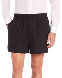 Acne Studios | Black Ryder Wool Dress Shorts for Men | Lyst