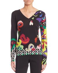 Etro | Green Printed Wrap Top | Lyst