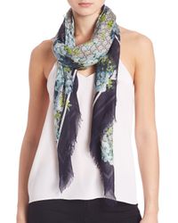Gucci | Blue Monogram Scarf | Lyst