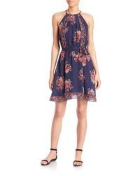 Joie | Blue Valetta Silk Floral-print Dress | Lyst